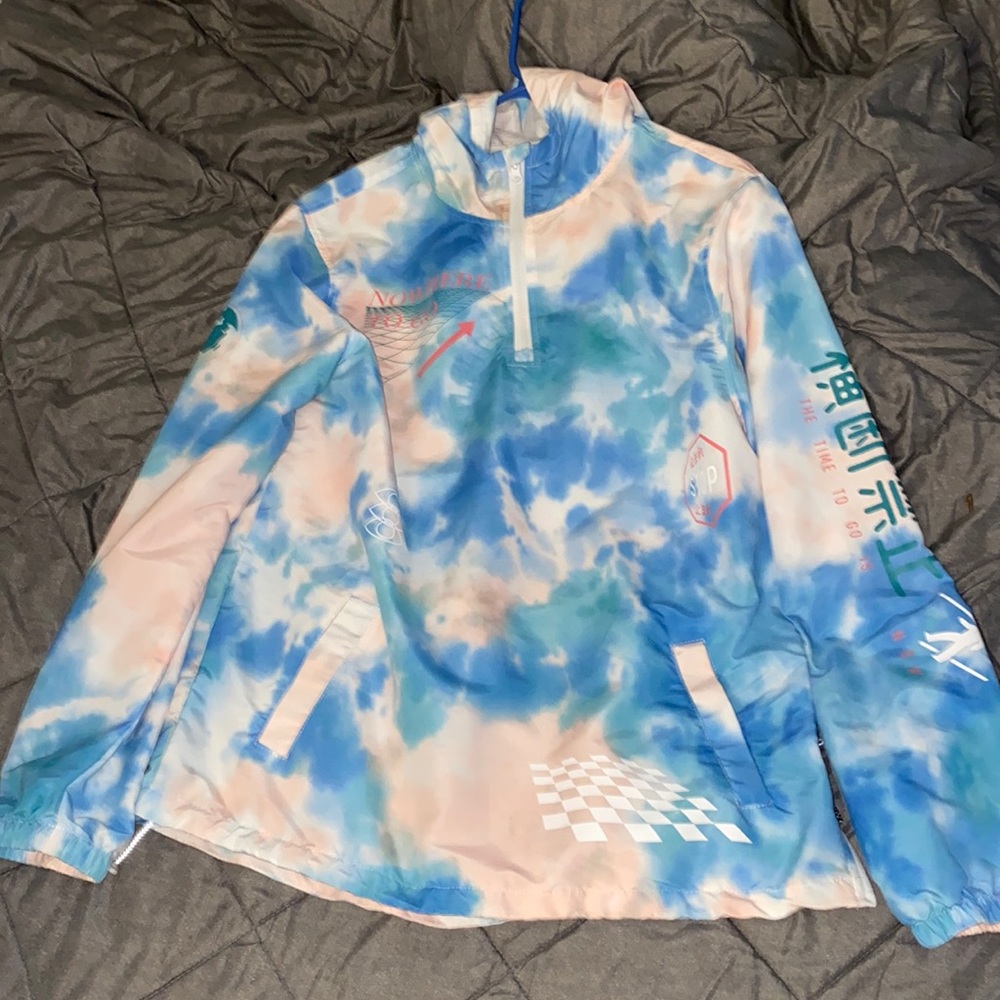 Vaporwave tyedye windbreaker small